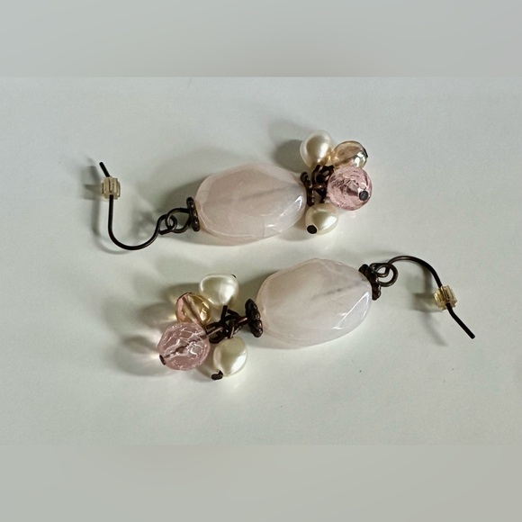 Cookie Lee Jewelry - 🌷Cookie Lee Pink and Freshwater Pearl Drop Earrings